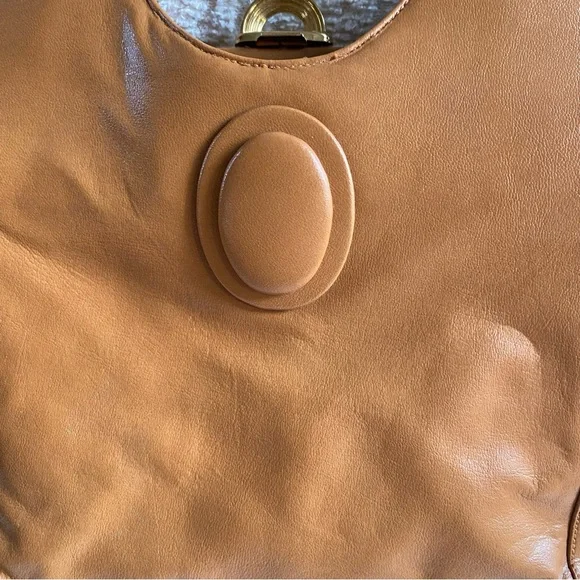 Lou Taylor | Vintage Shoulder Bag w/ Mirror Camel Made In Italy - Picture 5 of 16